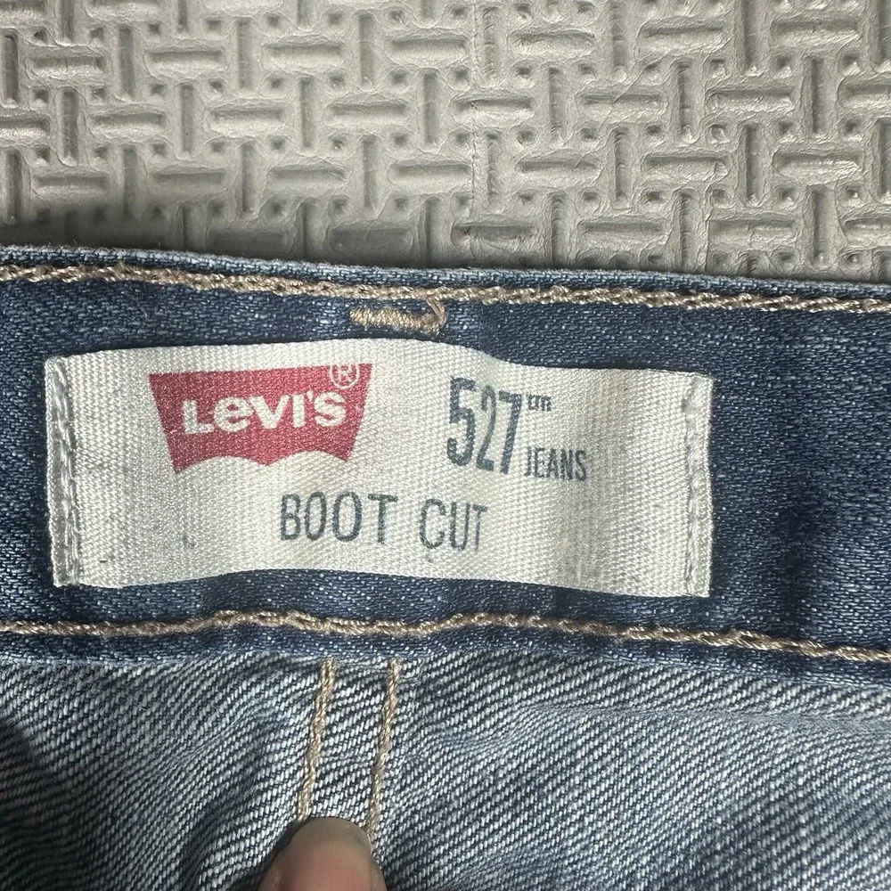 Levis 527 Jeans Mens 32x30 Blue Medium Wash Slim Bootcut Denim Rodeo Cowboy